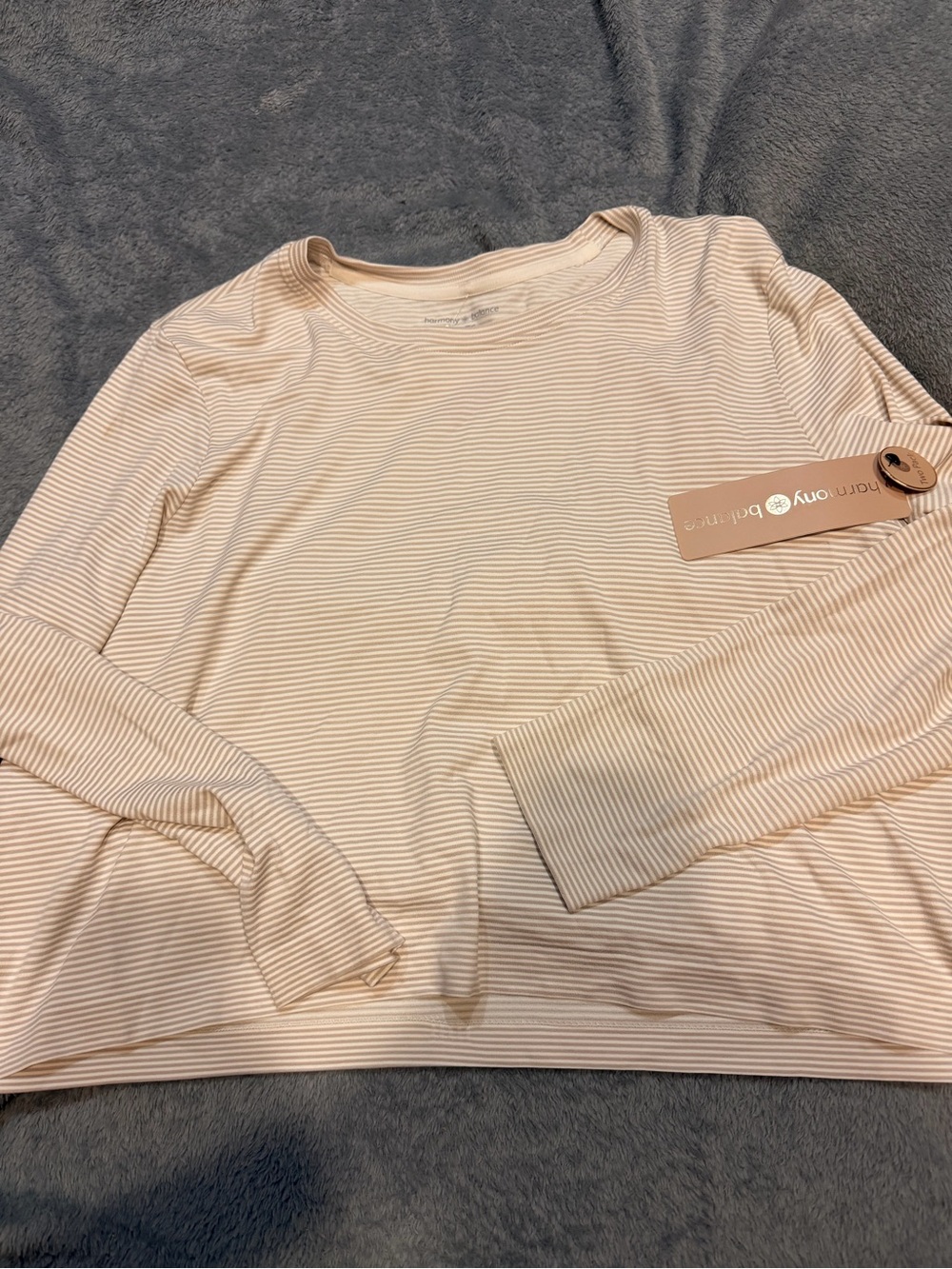 harmony blance long sleeve stripe top sz xl NWT